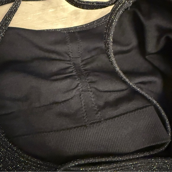 Fabletics Seemless Lurex Jumpsuit Black Sparkle sz LG - Picture 10 of 15